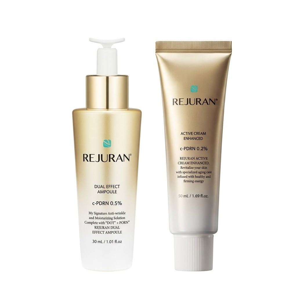 Rejuran Dual Effect Ampoule + Active Cream Enhanced Set