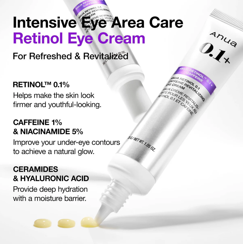 Anua Retinol 0.1 Caffeine Revitalizing Eye Cream
