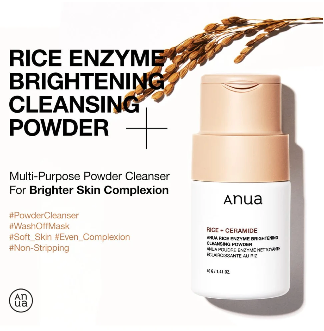 Anua Rice Enzyme Brightening Cleansing Powder