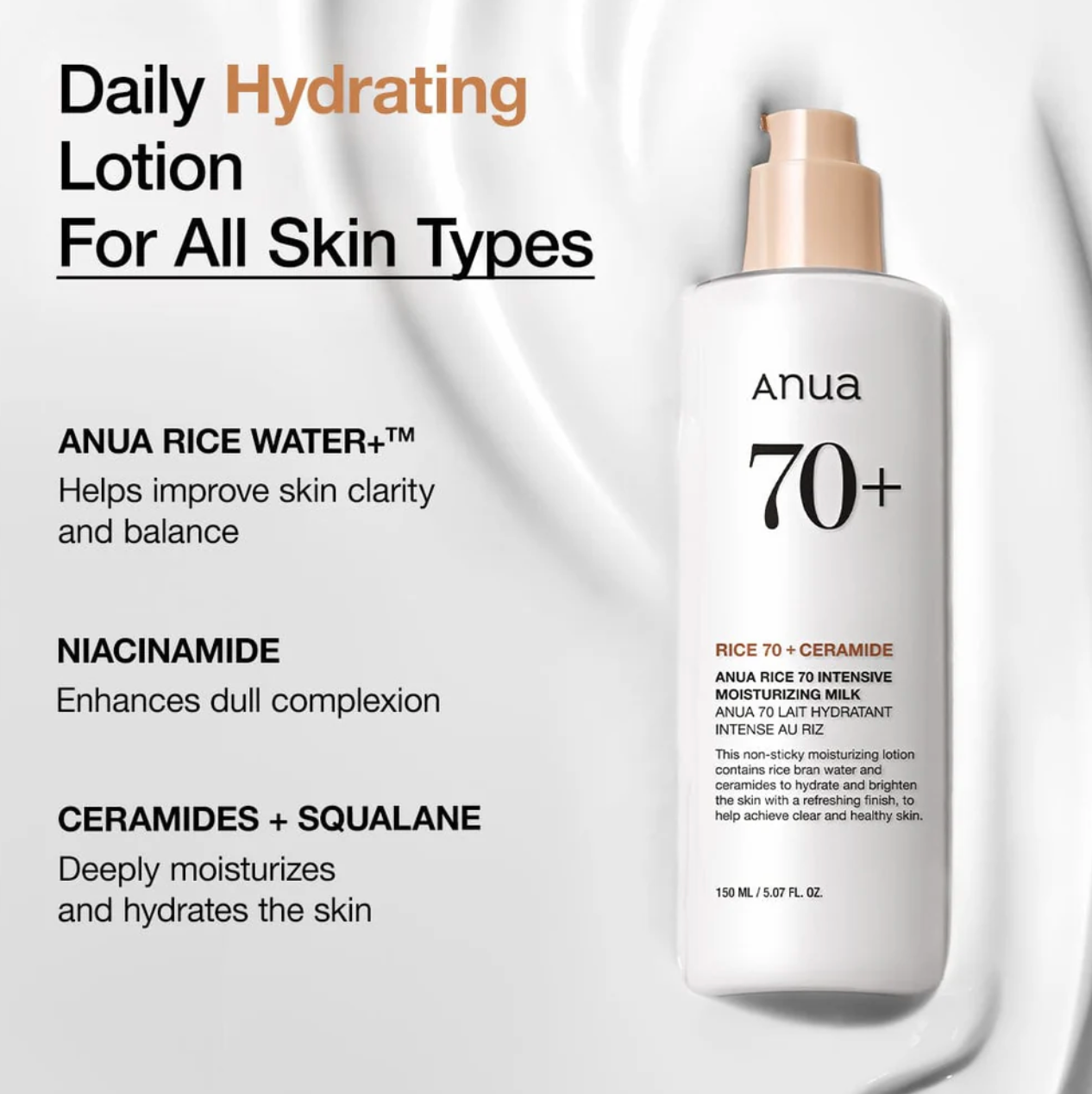 Anua Rice 70 Intensive Moisturizing Milk
