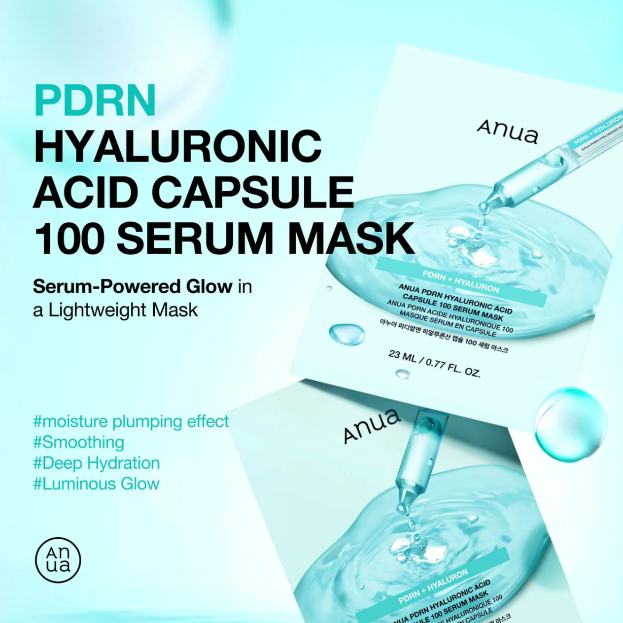 Anua PDRN Hyaluronic Acid Capsule 100 Serum Mask (10Pcs)